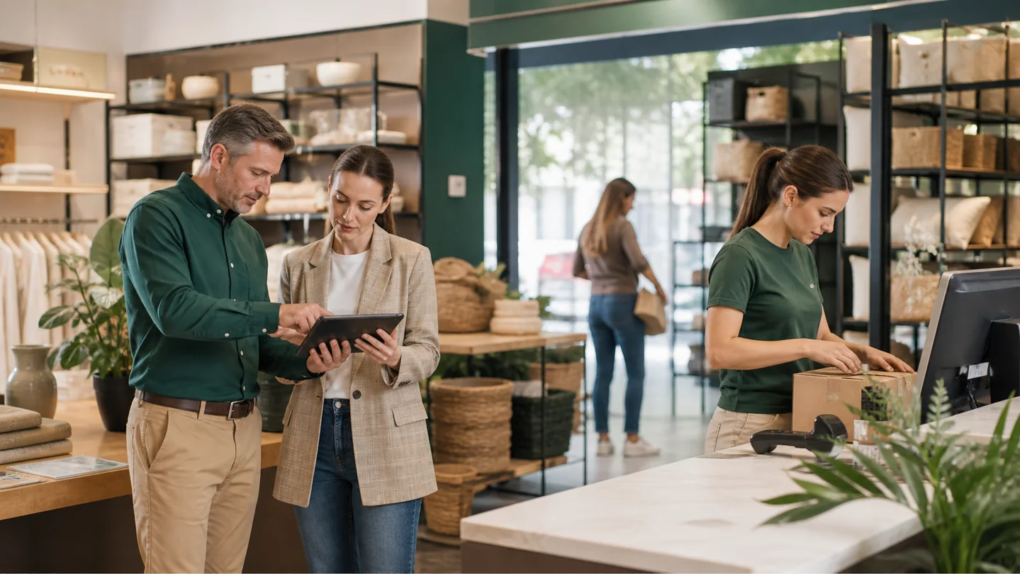 Illustrative omnichannel retail environment